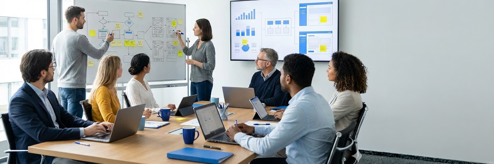 Team plant mit einer JTL-Shop Agentur die Shop-Architektur und Prozesse für skalierbares Wachstum